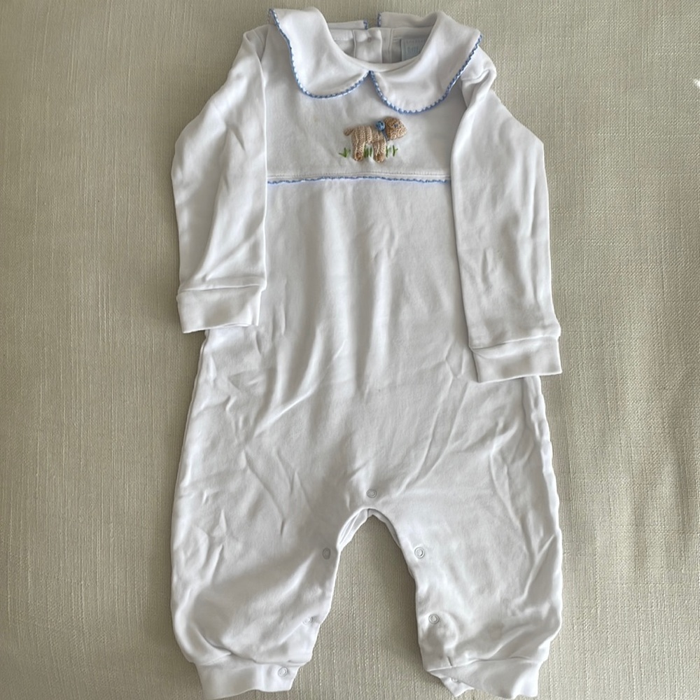 Little English playsuit. Size 18m.